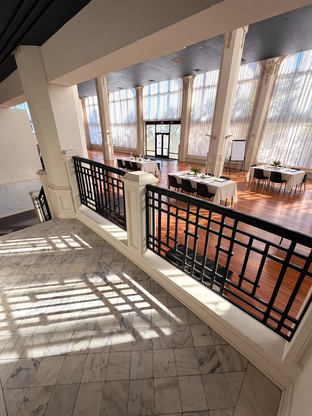 Actual Lumen space AI-staged for Meetings & workshops; conceptual furniture and props