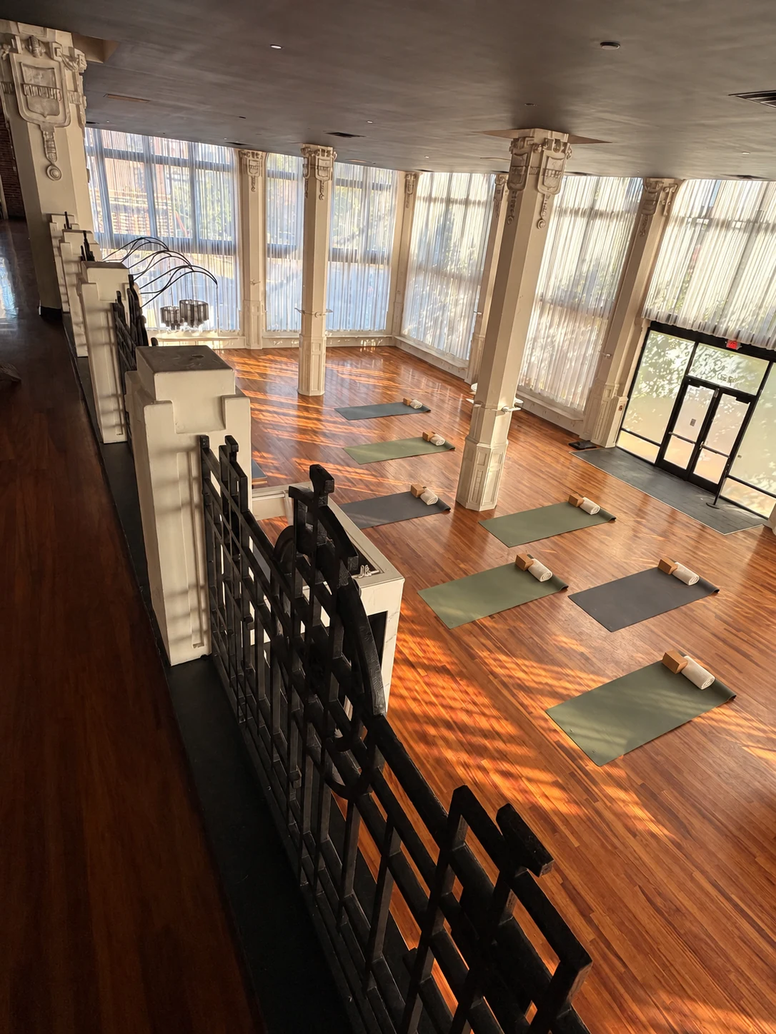 Actual Lumen space AI-staged for Movement & mindfulness; conceptual furniture and props